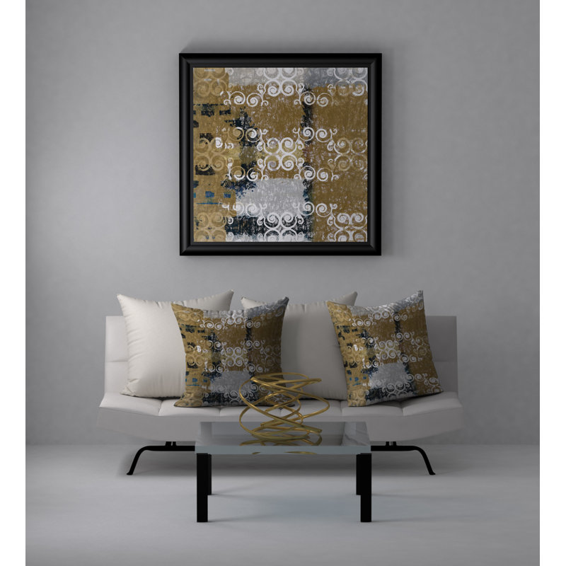 Abstract Reversible Throw Pillow, 20" x 20"