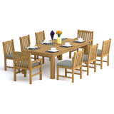 Devon Outdoor 9 - Piece Teak Dining Set
