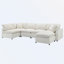 Canapé modulaire en chenille modulaire à 6 places en U avec repose-pieds 130 po Meadow-385489083