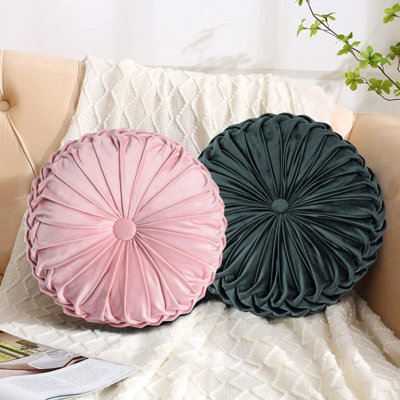 Solid Colour Velvet Throw Pillow