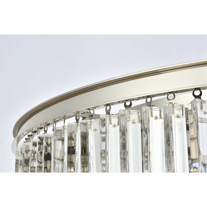 Dahlonega Flush Mount, Crystal (Clear), Polished Nickel