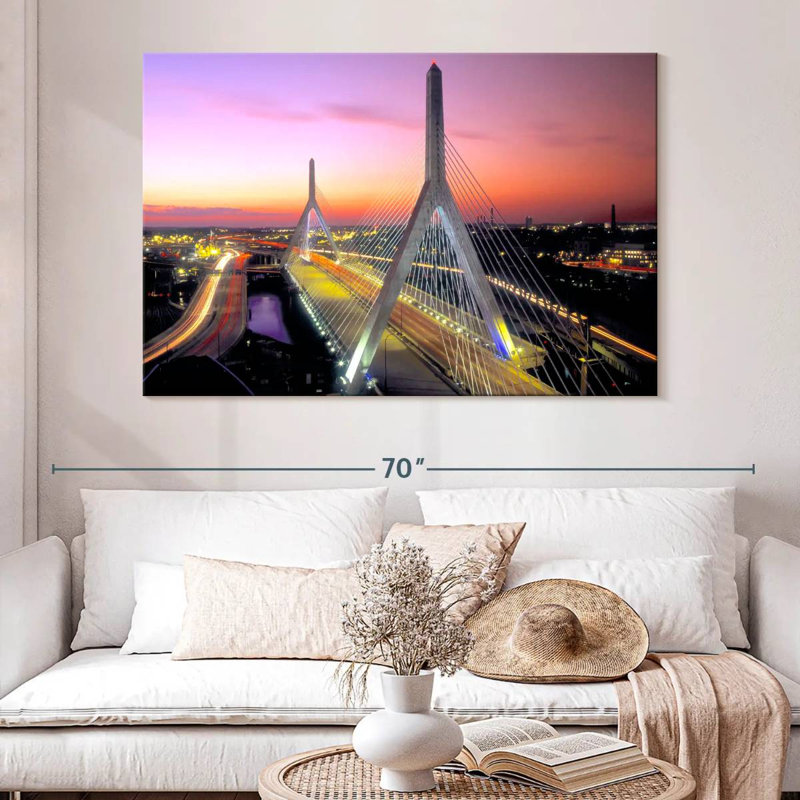 Lilie Leonard P. Zakim Bridge, 34" H x 51" W