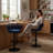 Modern Woven Blue Fabric Tufted Back Swivel Bar Stools With Adjustable Height Black Metal Base And Footrest Stylish Stools For Kitchen Counter Breakfast Bar Or Home Bar, Set Of 2-2020868911-2024881640