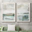 Summer Teal I - ensemble de 2 peintures sur toile encadrées-1457511629-1457511626