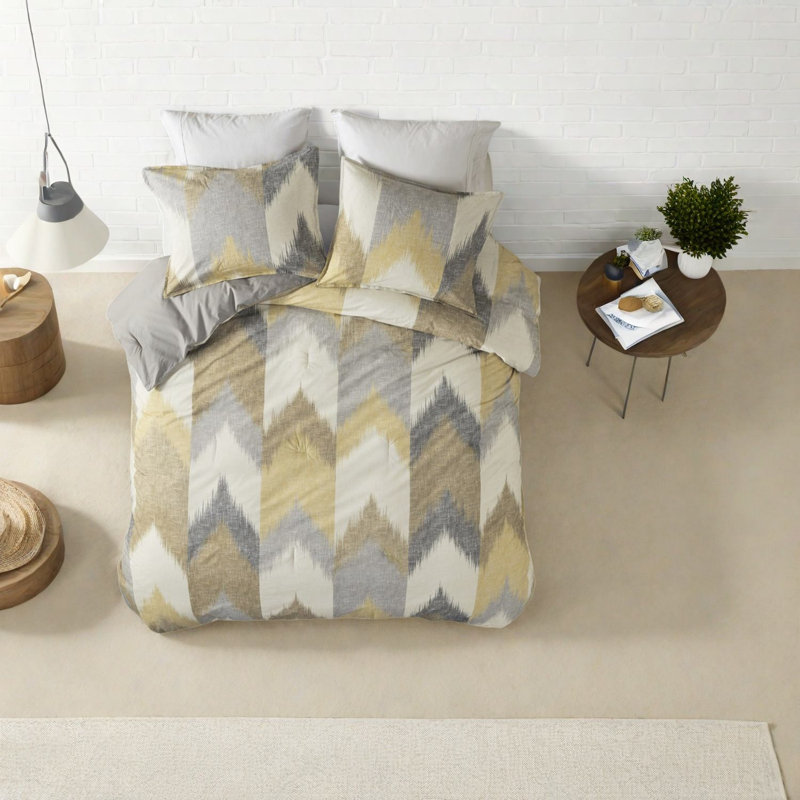 Ensembles de literie en polyester de qualité supérieure, conception moderne jaune pour la maison