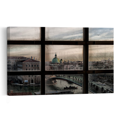 «Travers une fenêtre de Venise», reproduction d'art contemporain de la ville