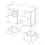 Bureau d'ordinateur, bureau personnel, ordinateur portable, installation à gauche, à droite, tiroirs de rangement, L 48 po, métal stratifié de travail et béton, contemporain, moderne-495706652