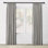 Athena Embroidered Curtain Panel In Cream