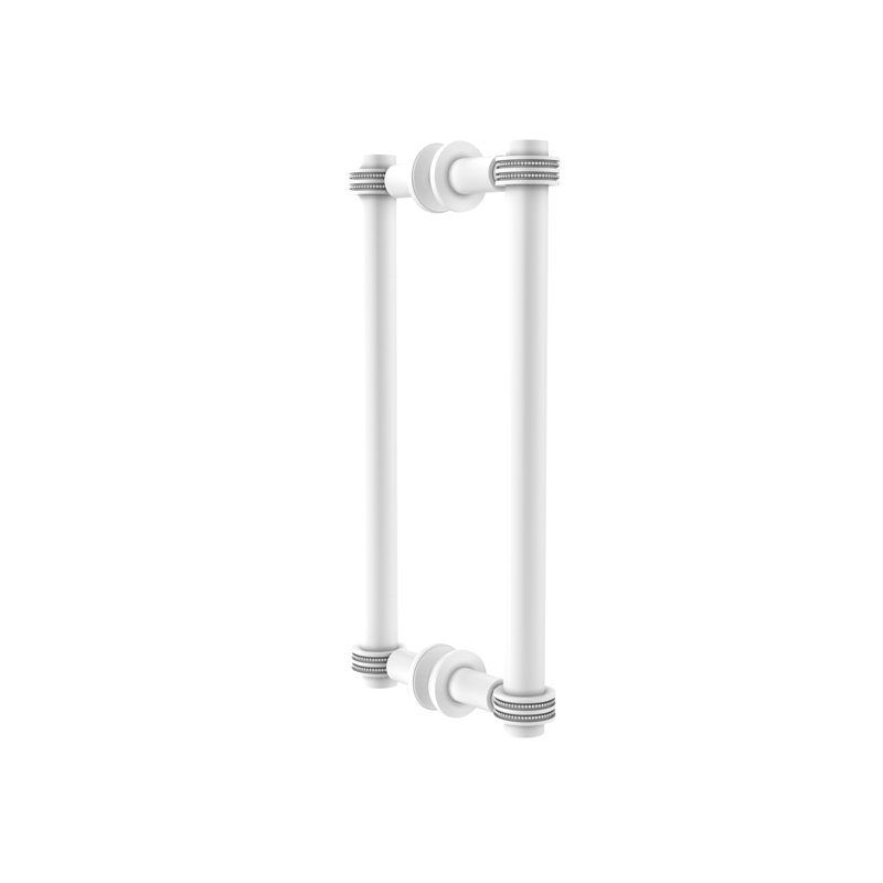 Polished Brass Contemporary Back-to-Back Shower Door Pull, 12 in