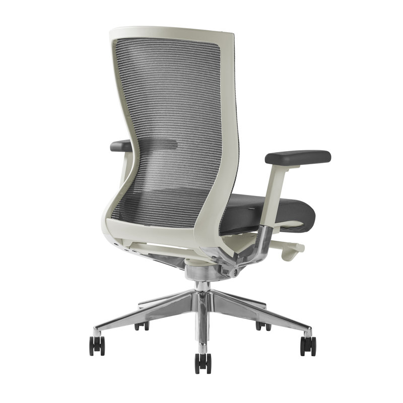 Chaise de travail en tissu, Blanc, gris