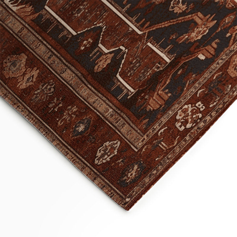 Tapis turc intérieur et extérieur brun, Rectangle 5 pi x 7 pi