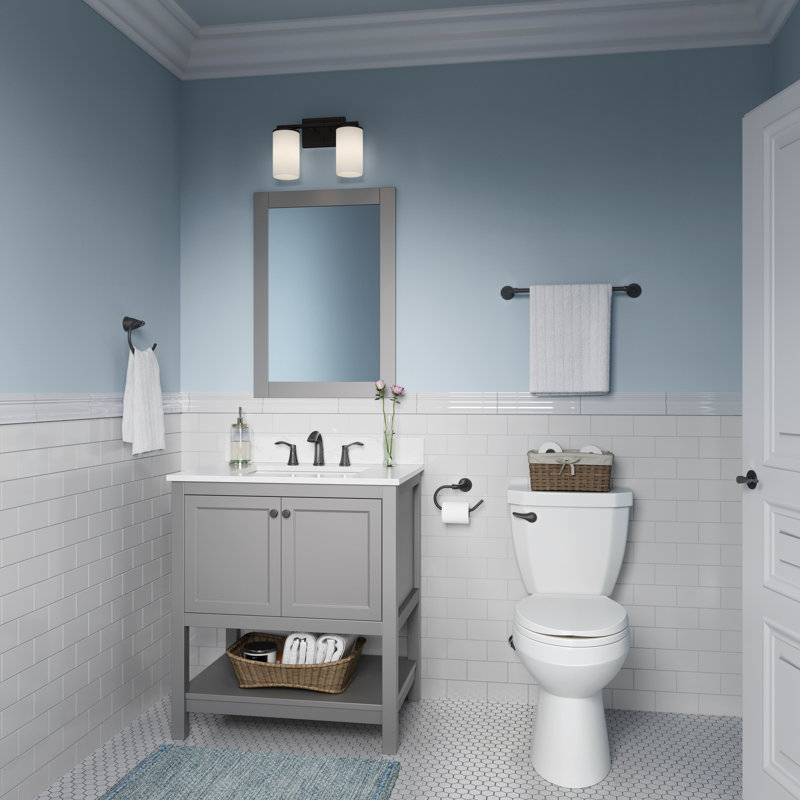 Verlana 14" 2-Light Vanity - Matte Black, 14" Width, Matte Black, 2 Lights