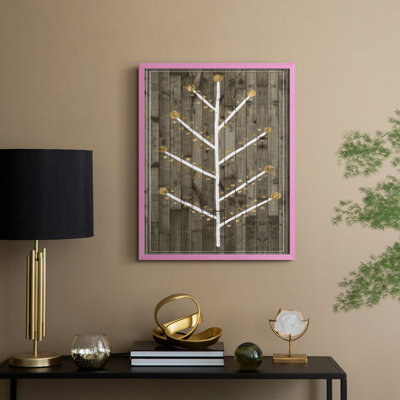 Impression encadrée Wooded White Christmas Collection B - Bois massif