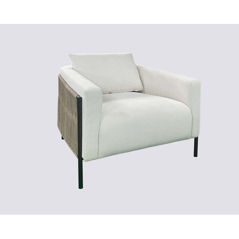 Chaise d'appoint avec extérieur en corde