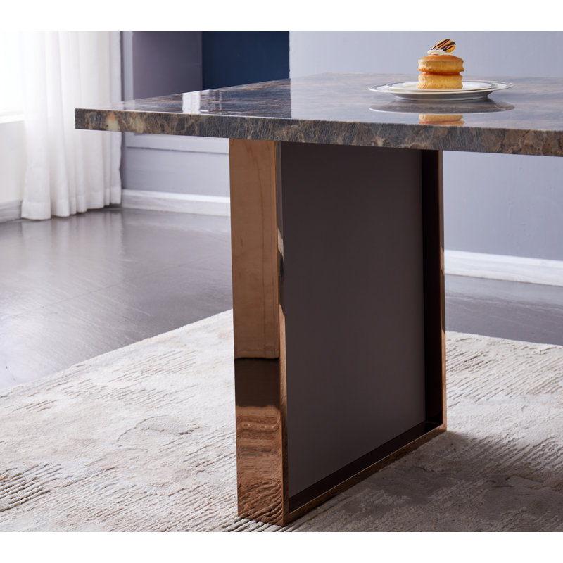Table de salle à manger rectangulaire 1 pièce sans chaise