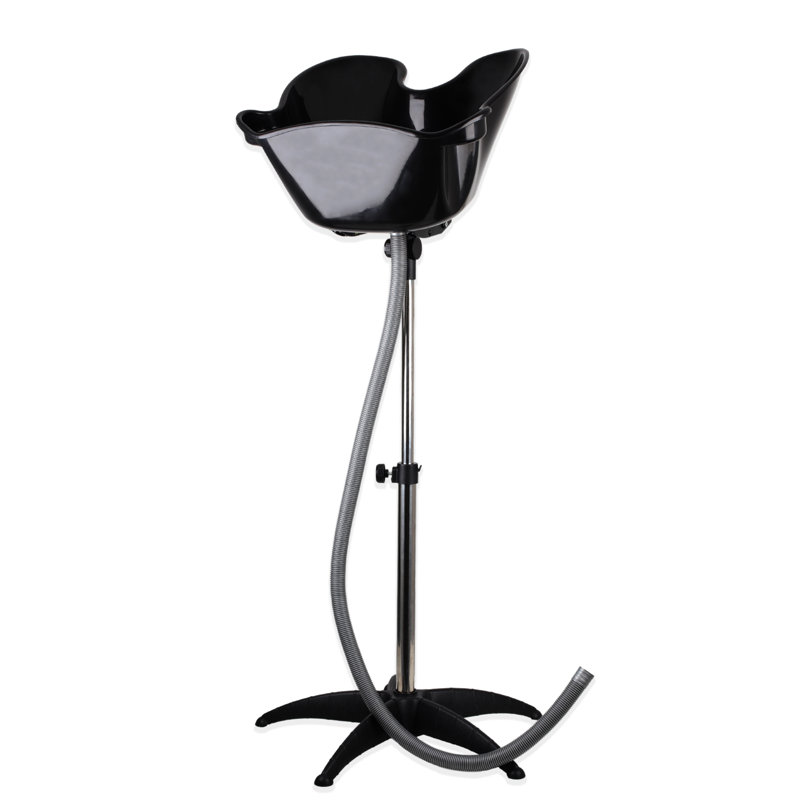 Évier de shampooing portatif noir mat L 25,2 po x l 19,68 po