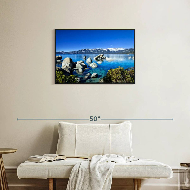 Port de sable pittoresque, Cadre flottant noir, 31 po x 21 po