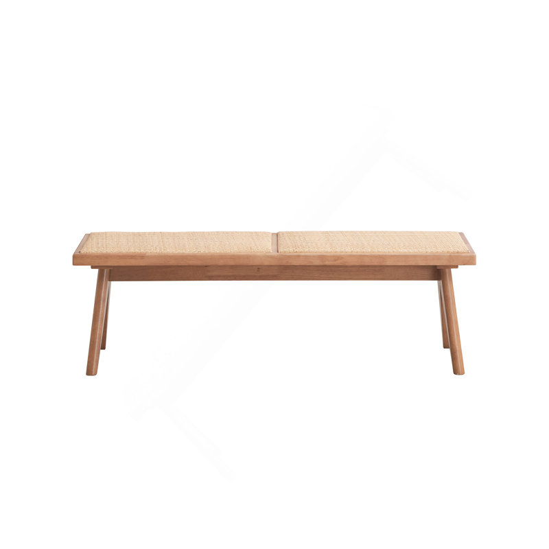 Banc en rotin et finition naturelle Velentina
