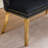 Velvet Double Dining Loveseat Bench, Kitchen & Dining Seating, 2-Seat Tufted Bench W/Handmade Buttons, Wing Back, Gold-Plated Steel Legs, Mid Century Modern-1346998310