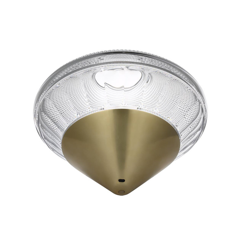 Waterford Copper Coast 12" Rechargeable Accent Light with Clear Crystal, Gold