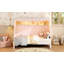 Lit simple TG avec lit gigogne simple, tablette, tente et lumière, blanc-2085451642
