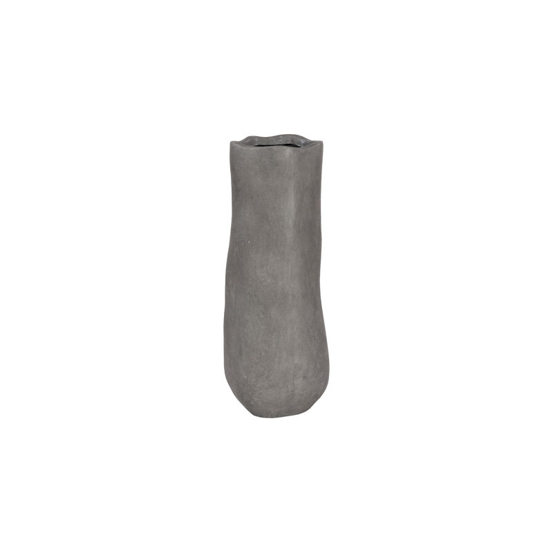 Organic Tall Vase, Gray