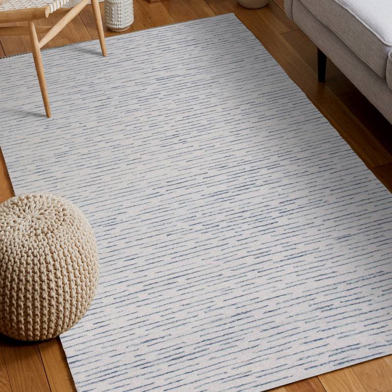Tapis intérieur en laine naturelle touffeté à la main, Rectangle 7 pi 9 po x 9 pi 9 po