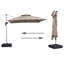 Parasol carré en porte-à-faux 10'-438352559