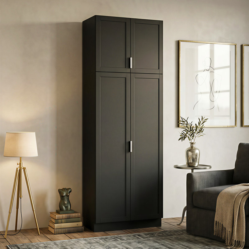 Tall Wardrobe With 4 Large Shelves