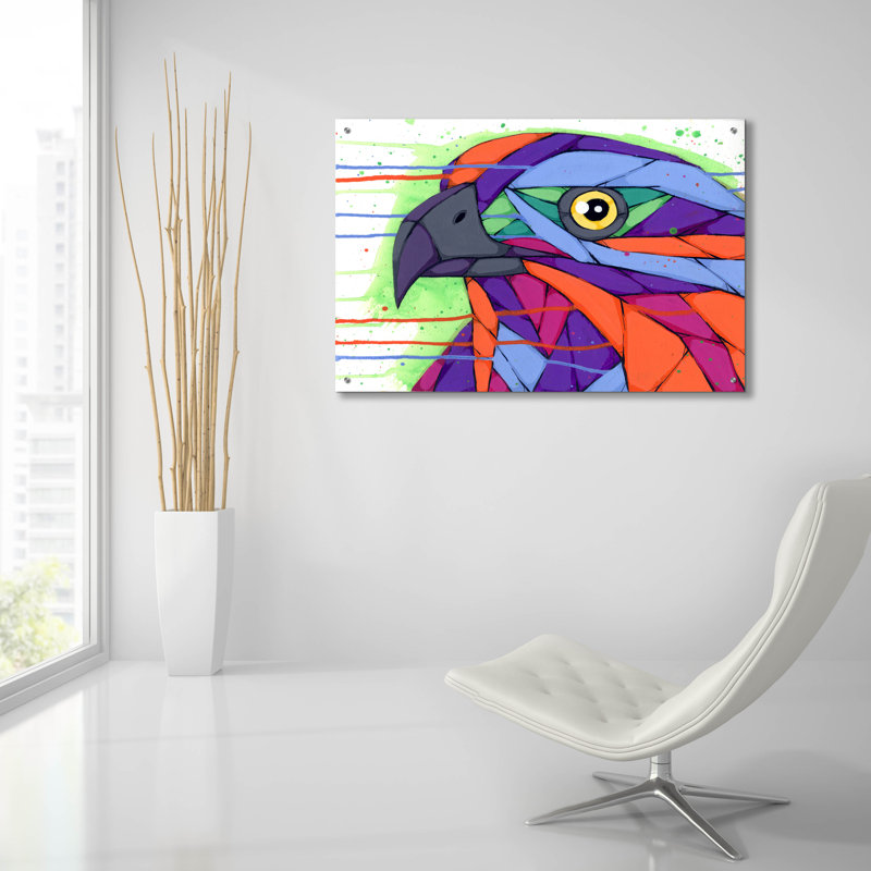  «Casting Sharp Looks» par Ric Stultz, art mural en verre acrylique, 24 po x 16 po, H 24 po x l 36 po x P 0,2 po