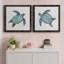 Bubble Blue Turtle I - ensemble de 2 peintures sur toile encadrées-1146726227-1146726252