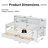 Wooden Twin Size Daybed With Storage Shelves, Multi-Functional Bed With Two Storage Drawers And Study Desk-1604917367