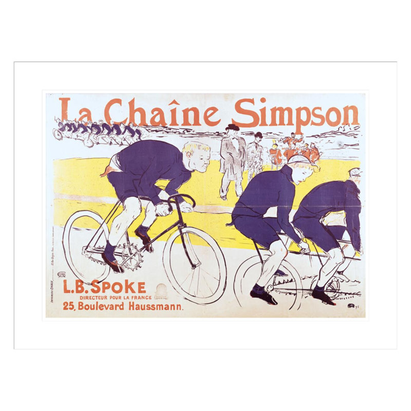 «The Simpson Chain» par Henri de Toulouse-Lautrec, impression giclée encadrée, H 22,64 po x l 29,5 po