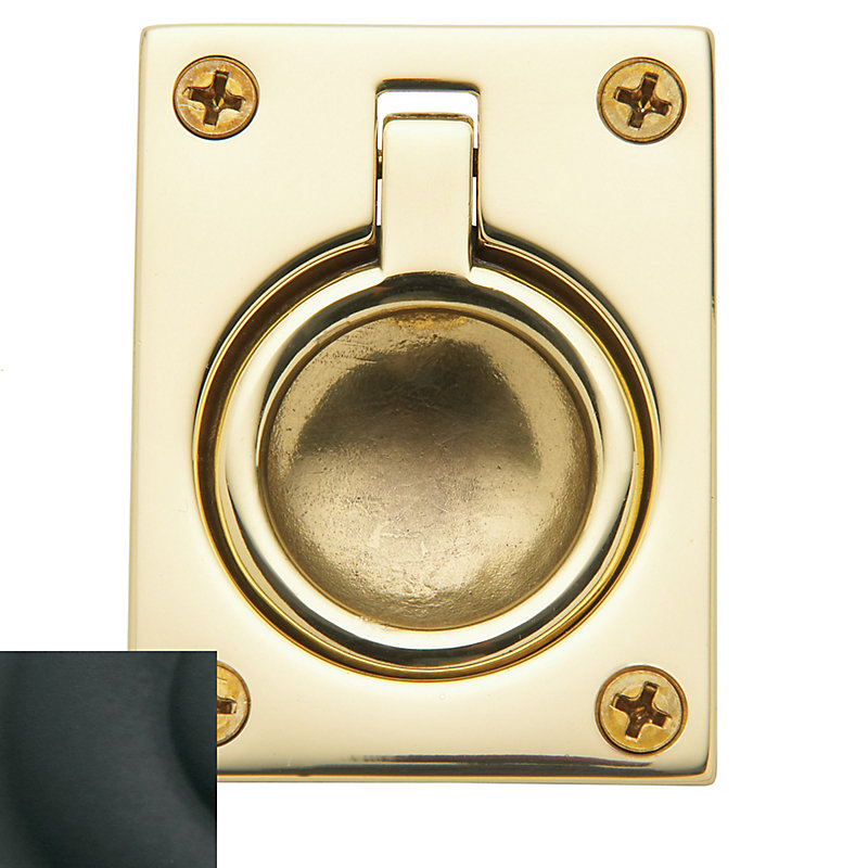 Flush Center Ring Pull, Satin Black