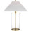 Ralph Lauren Modern Cordless Table Lamp in Natural Brass with Linen Shade