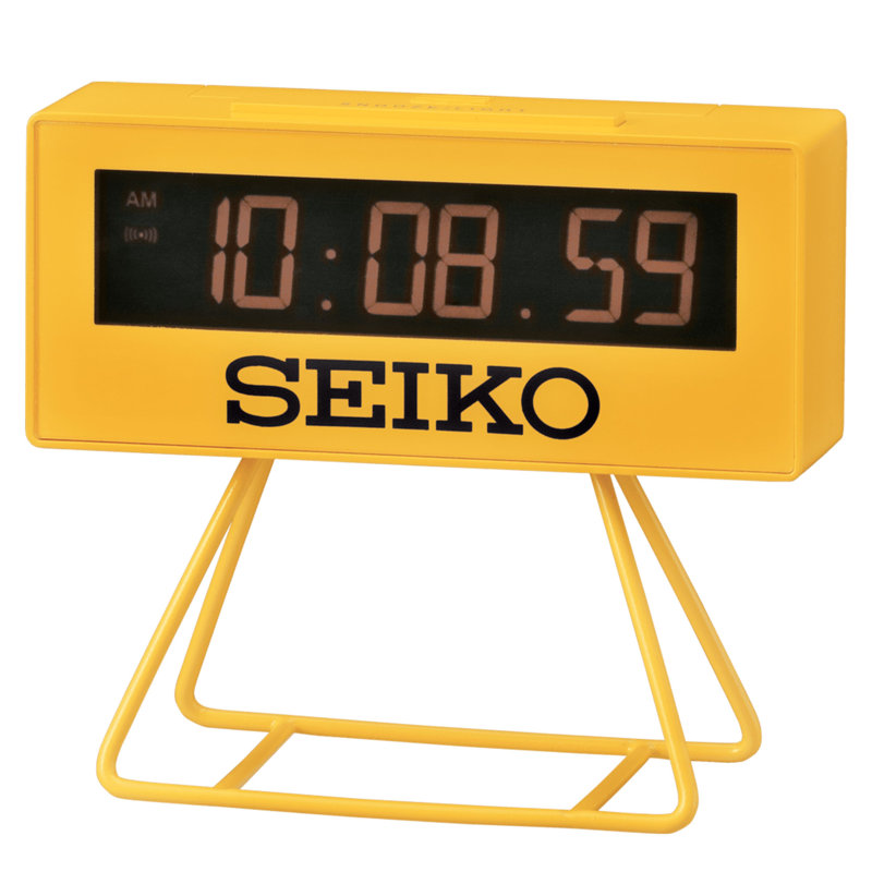 QHL062YLH Heritage Design Clock, Matte Yellow