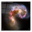"Antennae Galaxies" par la NASA, art mural en verre acrylique télescope spatial de la NASA, 24 po x 24 po-1932592673