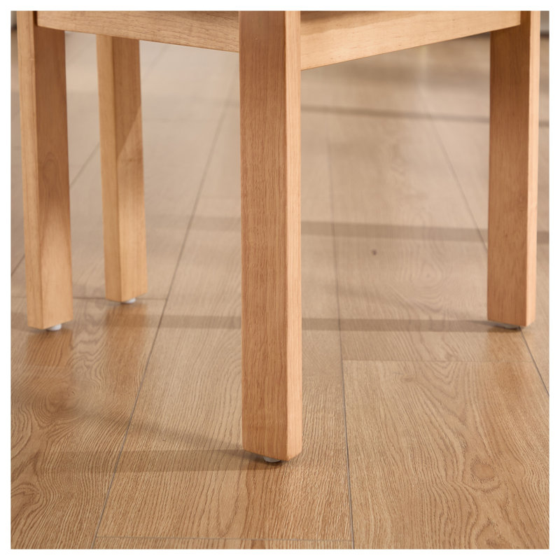 Ensemble de 2 chaises de salle à manger de style Mid-Century moderne, tissu d'ameublement en bois orange foncé avec pieds en bois d'hévéa robustes pour les petits espaces