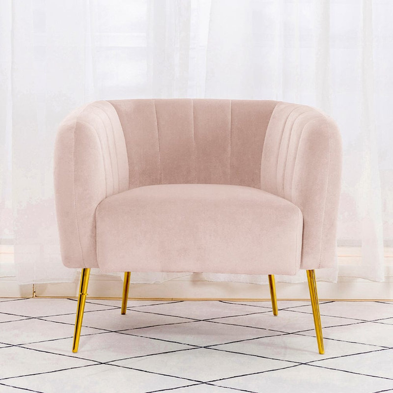 Diego Velvet Armchair, Pink