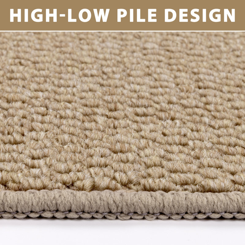 Tapis de cuisine neutre antidérapant (ensemble de 3), Brun
