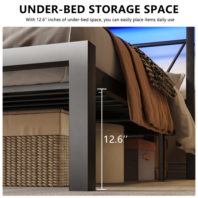 Storage Bed, Queen, Black