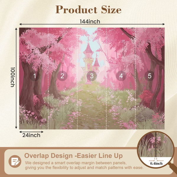 Red Barrel Studio Forest Peel and Stick Wallpaper Fantasy landscape ...