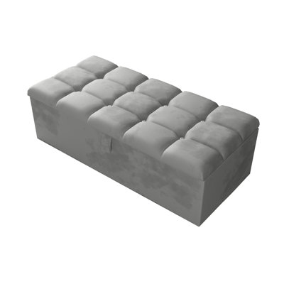 Picabo 102cm Wide Rectangle Striped Storage Ottoman with Storage