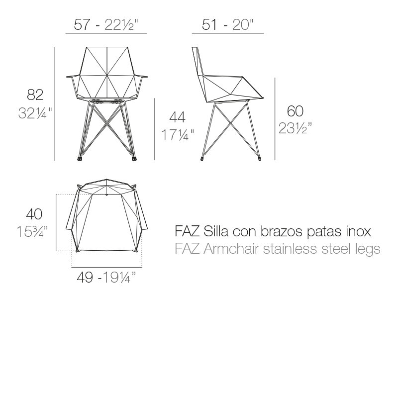 Faz Patio Dining Chair, White