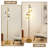 3-light Tree Floor Lamp, Dimmable Standing Lamp With Gold Metal Frame & Mesh Fabric Shades For Living Room, Bedroom (bulbs Included)
