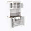 Armoire décorative avec DEL, armoire de rangement pour garde-manger avec portes et tablettes-259534751