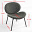 Chaise en tissu avec noyer. Design Mid-Century moderne, assise confortable, convient à divers thèmes. Cadre en noyer Sw1871gn. Apparence, assise, ajustement.-80740688