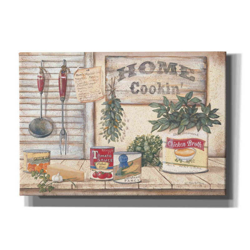 «Mom's Kitchen I» par Pam Britton, art mural sur toile, H 18 po x l 26 po x P 0,75 po