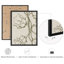 «Elegant Green Abstract Flower Blossom Floral Botanical Style», affiche rustique encadrée-109747417-109747418