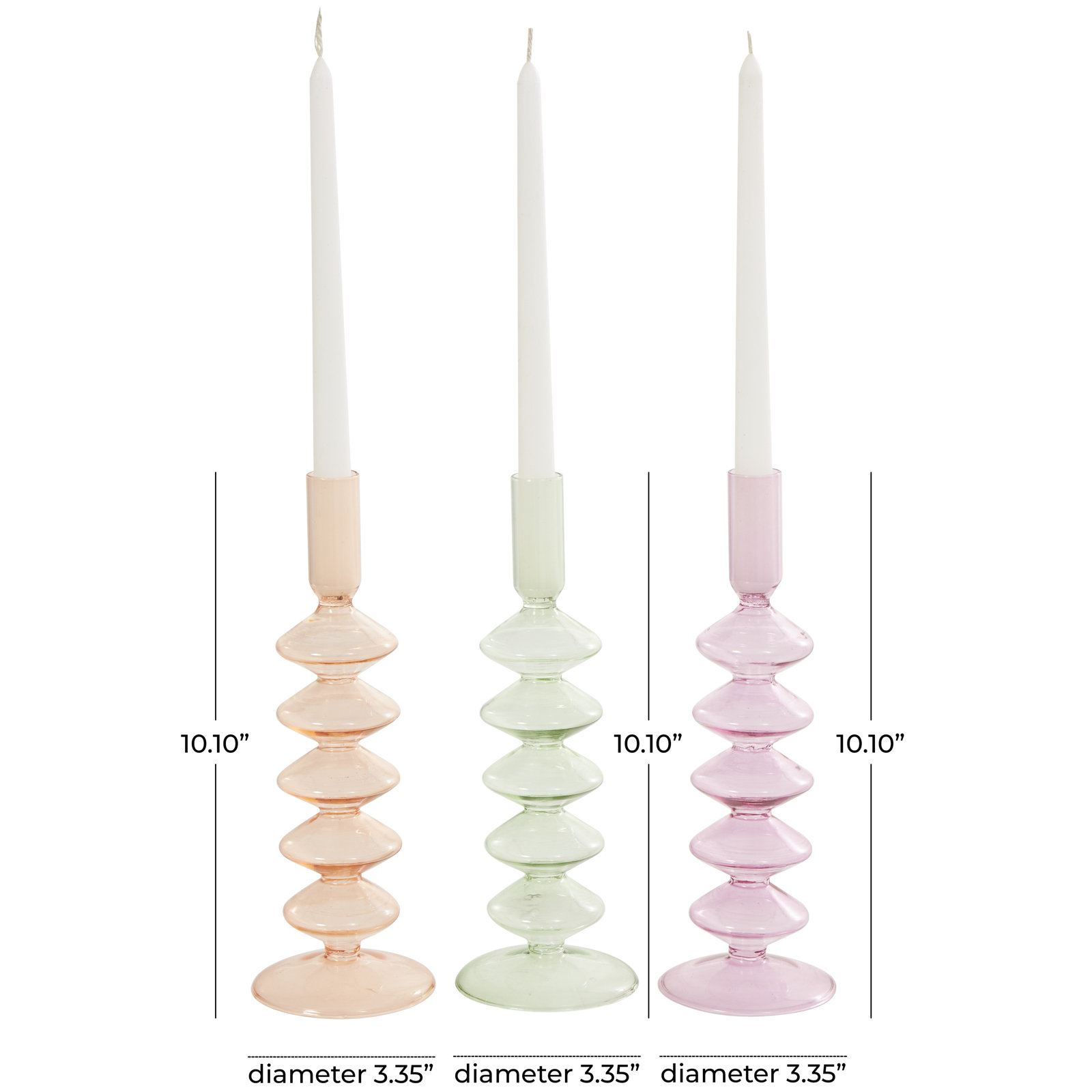 Glass Candlestick Holder